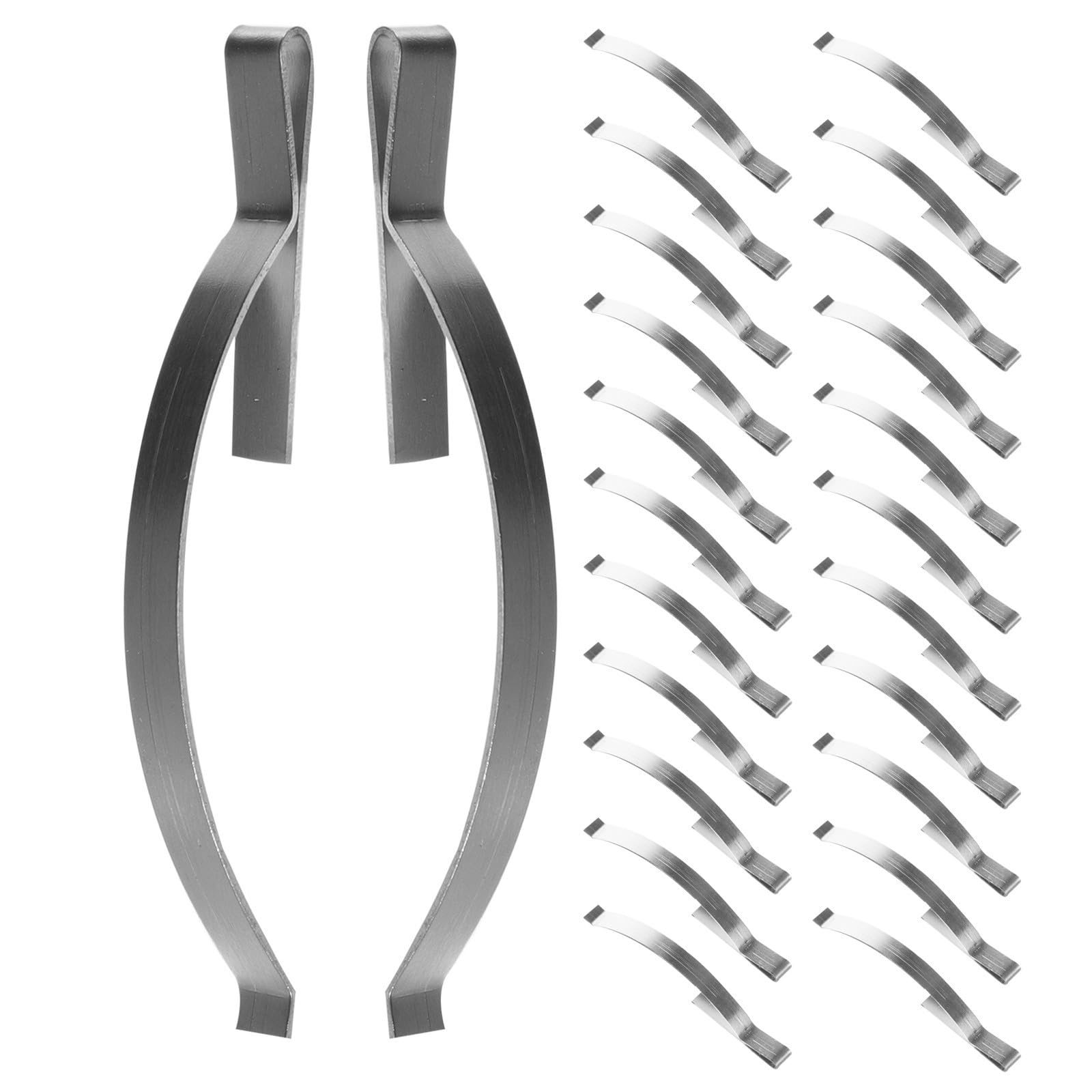 Mosquiteros de ventanas en acero inoxidable con 60 clips de resorte para marcos de aluminio