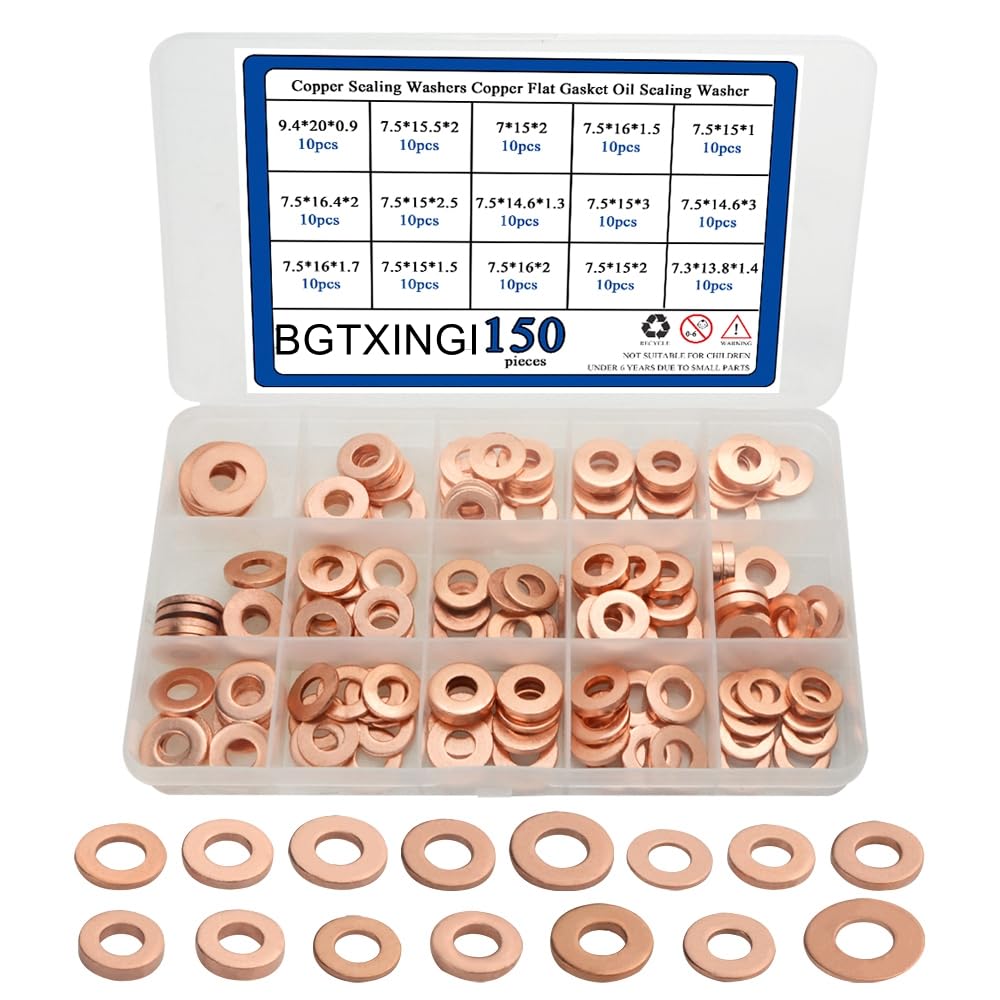 Micvtve 100 Set Rivetti In Rame E Rondelle Per Sbavature Rivetto In Pelle Per Rivetti In Rame Per Collari Forniture Artigianali In Pelle DIY