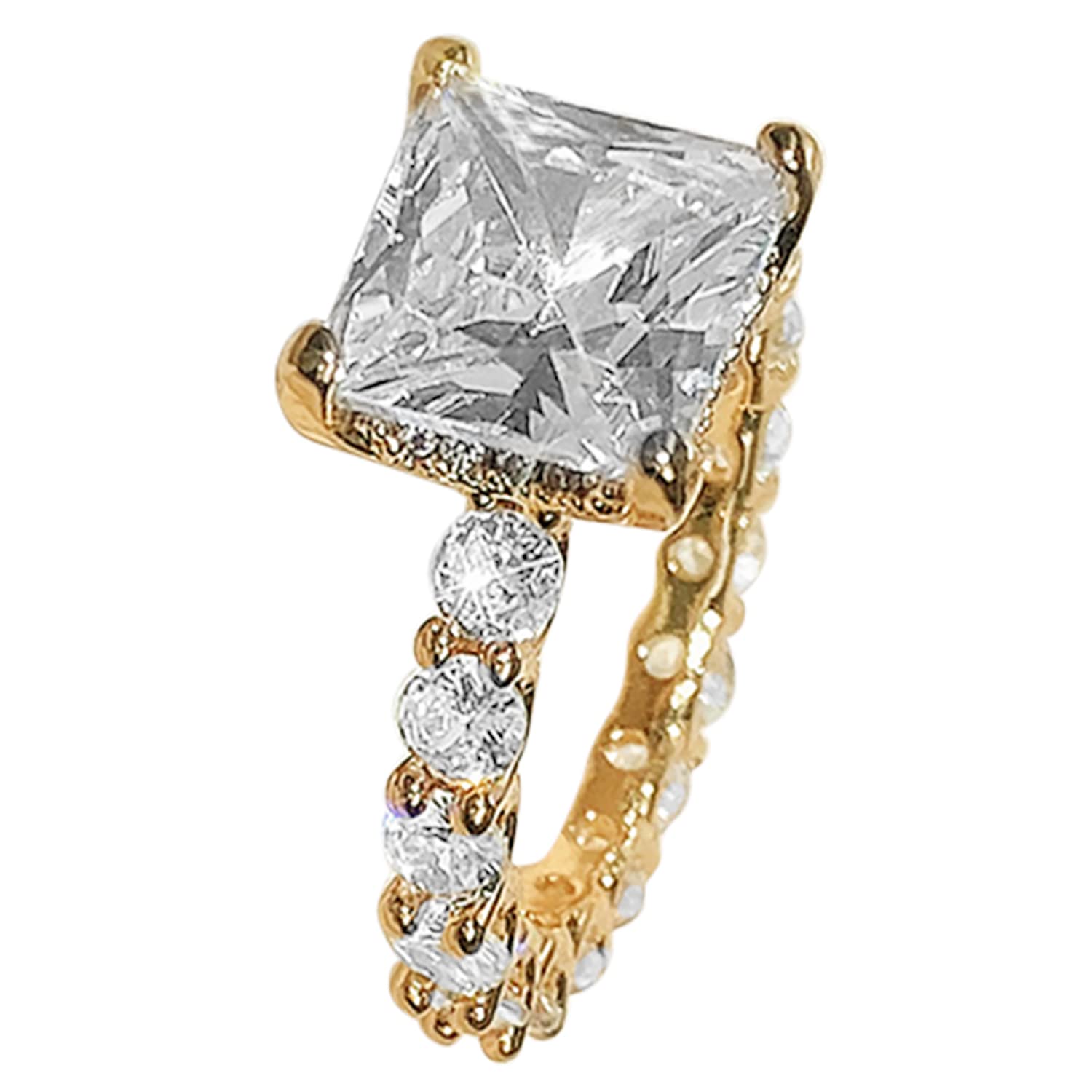 Peora American Diamond Studded Gold Plated Finger Ring Fashion Wear Stylish Jewellery Gift for Girls & Women (PX8R96) - Valentines Gift for Her (B0BVF5592K) Amazon Price History, Amazon Price Tracker