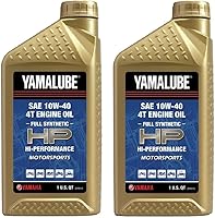 Vista 3 de Yamaha Yamalube 10W-40 - Aceite de motor totalmente sintético HP - 1 cuarto de galón, #LUB-10W40-FS-12