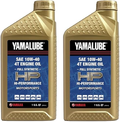 Miniatura 6 de Yamaha Yamalube 10W-40 - Aceite de motor totalmente sintético HP - 1 cuarto de galón, #LUB-10W40-FS-12