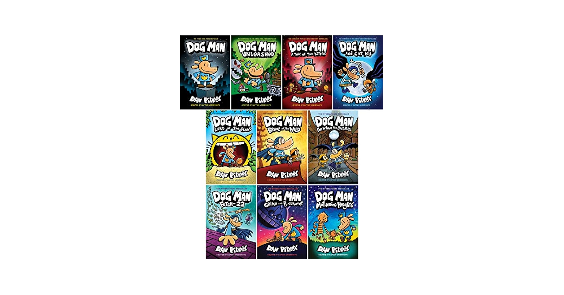 Dog Manシリーズ 10冊セット 英語版 Dog Man Books Series Set 1-10: Dav Pilkey, Dav Pilkey