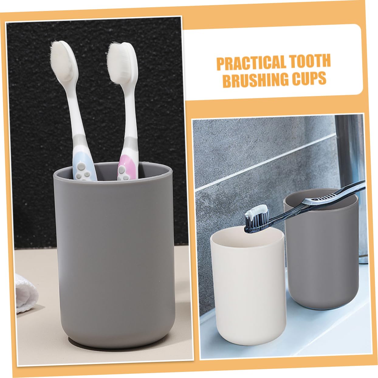 12pezzi Tazze da Lavaggio per Spazzolino Resistente Elegante per Bagno e Viaggi Antigoccia e Durature
