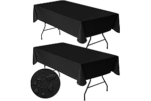 Best Protection for your Table: 60"x84" Black Vinyl Tablecloth