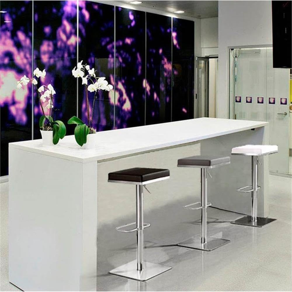 Tov Furniture Bari Grey Stainless Steel Adjustable Barstool