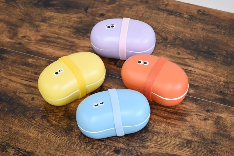 Amazon.co.jp: 逸品社 イロイロオメメ ランチBOX 360ml レッド