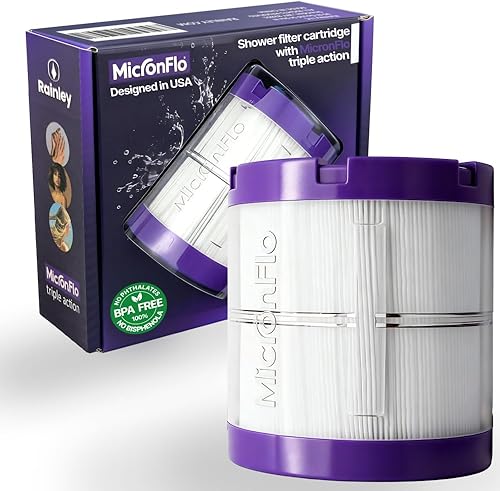 Filtro de repuesto Micronflo  Mata el cloro y los destructores de la piel del cabello  Carcasa transparente que muestra suciedad  Bloquea la humedad
