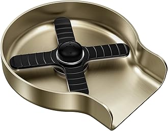 HGN Stainless Steel Glass Rinser for Kitchen Sinks,Bottles Washer For Bar, Kitchen Sink Faucet Cup Rinser,Kitchen Sink Accessories, Brushed Gold