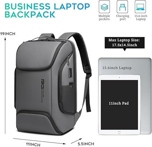 Miniatura 10 de FUTURE AESTHETICS Business Laptop Mochila inteligente que puede contener 15.6 pulgadas portátil Mochila de viaje para hombres y mujeres, Negro -,