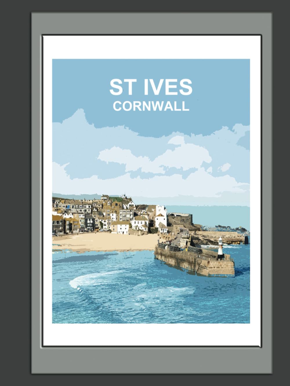 St Ives Cornwall Notebook: Blank lined Notebook, Journal Gift Book (British Places and Landscapes) Cornish gift