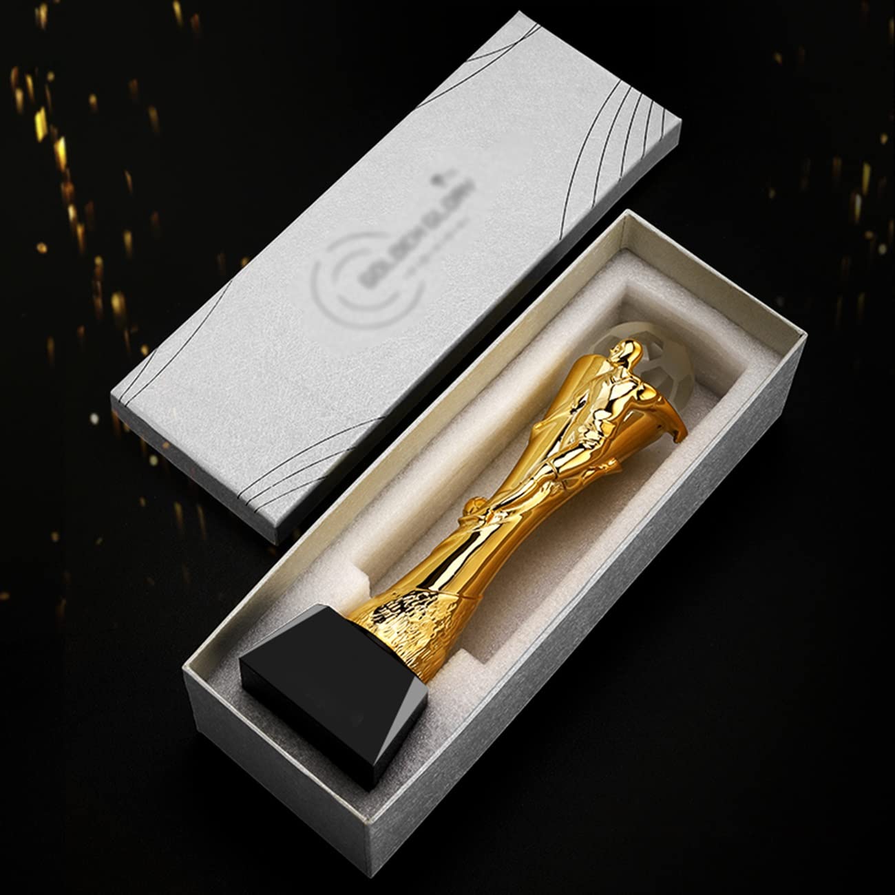 Pokale, Medaillen Auszeichnungen Vergoldete Kristall-Fußball-Trophäe Athletisches Fußballspiel MVP-Trophäe Fußball-Meisterschafts-Team-Trophäe Harz-Auszeichnungen Fußball-Harz-Trophäe Pokale