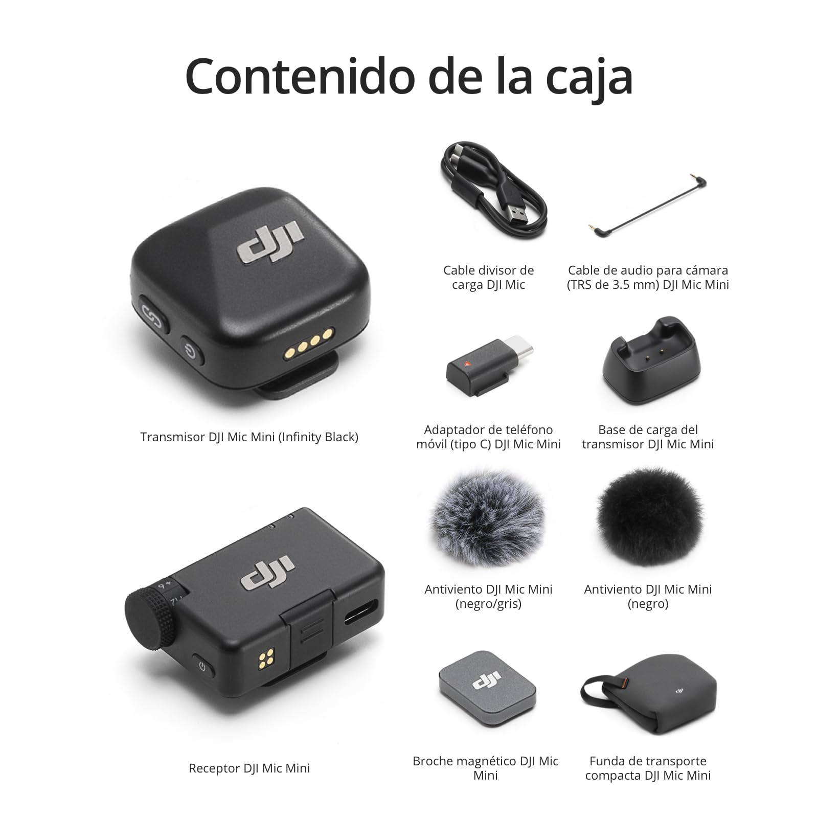 DJI Mic Mini Wireless Microphone (1 TX + 1 RX), Noise Cancelling
