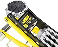 Vista 4 de JEGS Professional Low-Profile 3-Ton Aluminum Floor Jack 3 ½ Inch Minimum Saddle Height Lightweight Construction 360 Degree Rotating Saddle