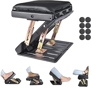 Leermart Adjustable Footrest with Removable Soft Foot Rest Pad Max-Load 120Lbs with Massaging Beads for Car,Under Desk, Ho...