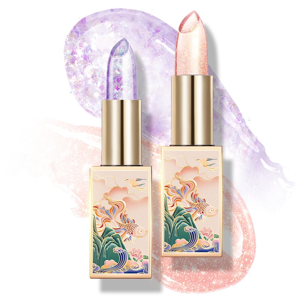 CATKIN Lip Balm Color Tinted Changing Lipstick Ultra Hydrating Lip Moistrurizer Chapstick with Vitamin E Nourishing For Cracked & Dry Lips 0.12 oz 2pcs (01+06)