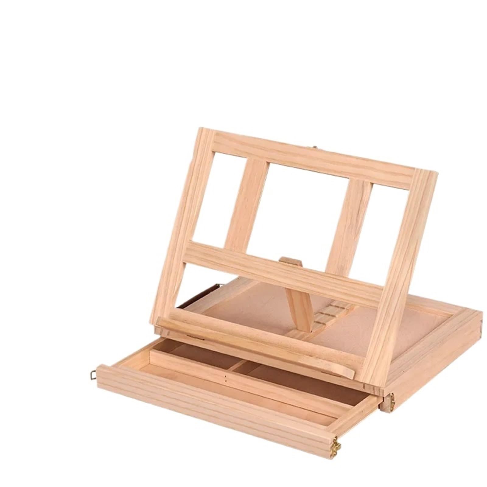 Cuadro de boceto para Artistas y Principiantes | Caballetes de escritorio soporte for pintura al óleo caja portátil de madera for dibujar estuches con cajón