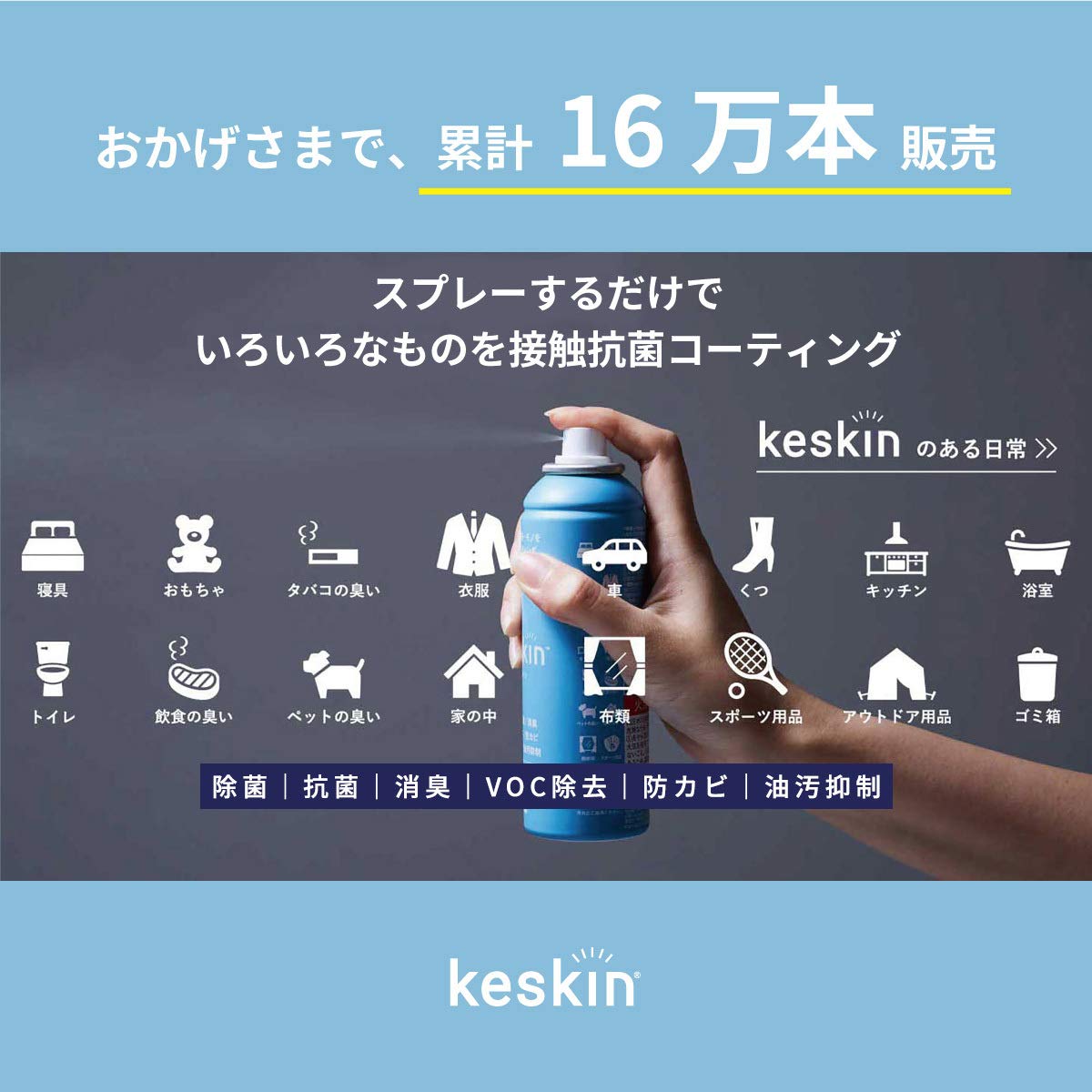 Amazon.co.jp: keskin ケスキン 光触媒スプレー 200ml 除菌 消臭 