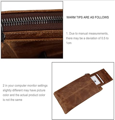 Miniatura 7 de Billetera para hombre y hombre, delgada, de gran capacidad, 100% de piel, con ventana de identificación, con bloqueo RFID, estilo largo, estilo