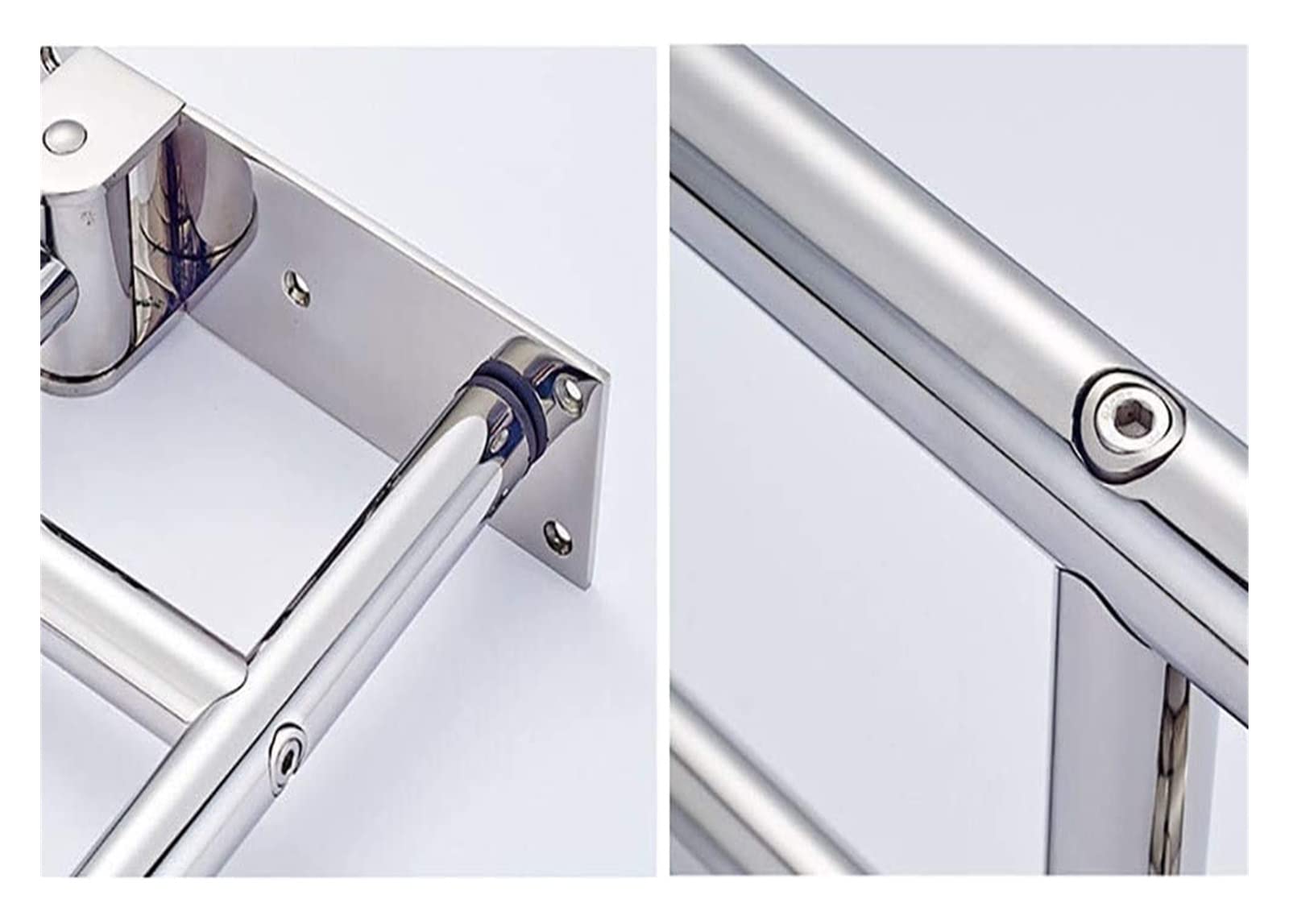 Baño para Agarraderas Barra de seguridad abatible for inodoro de 24 pulgadas, pasamanos de seguridad de acero inoxidable, barra de toalla con asa de seguridad, agarre antideslizante alrededor del inod