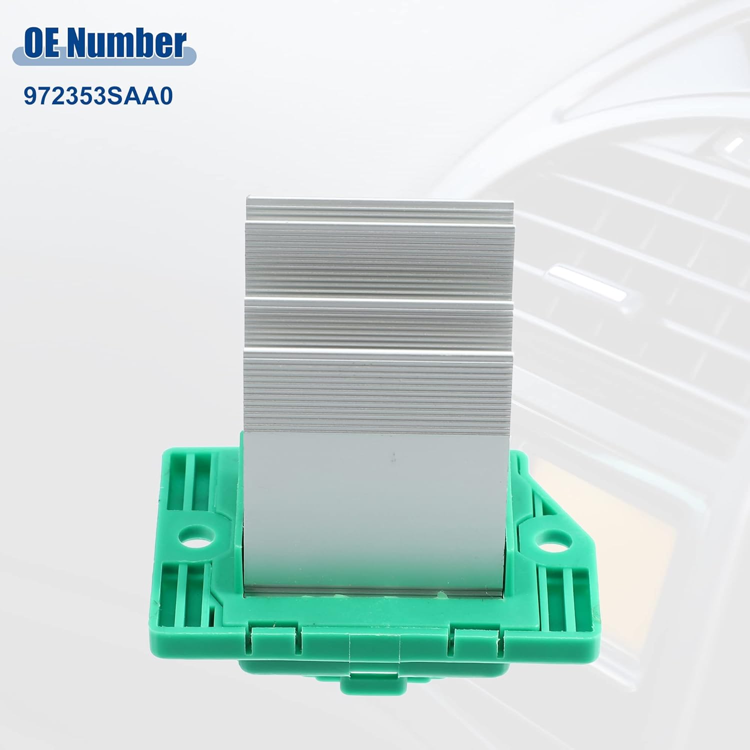 ACROPIX Blower Motor Resistor Replacement Fit for Hyundai Santa - Pack of 1 Green Silver Tone