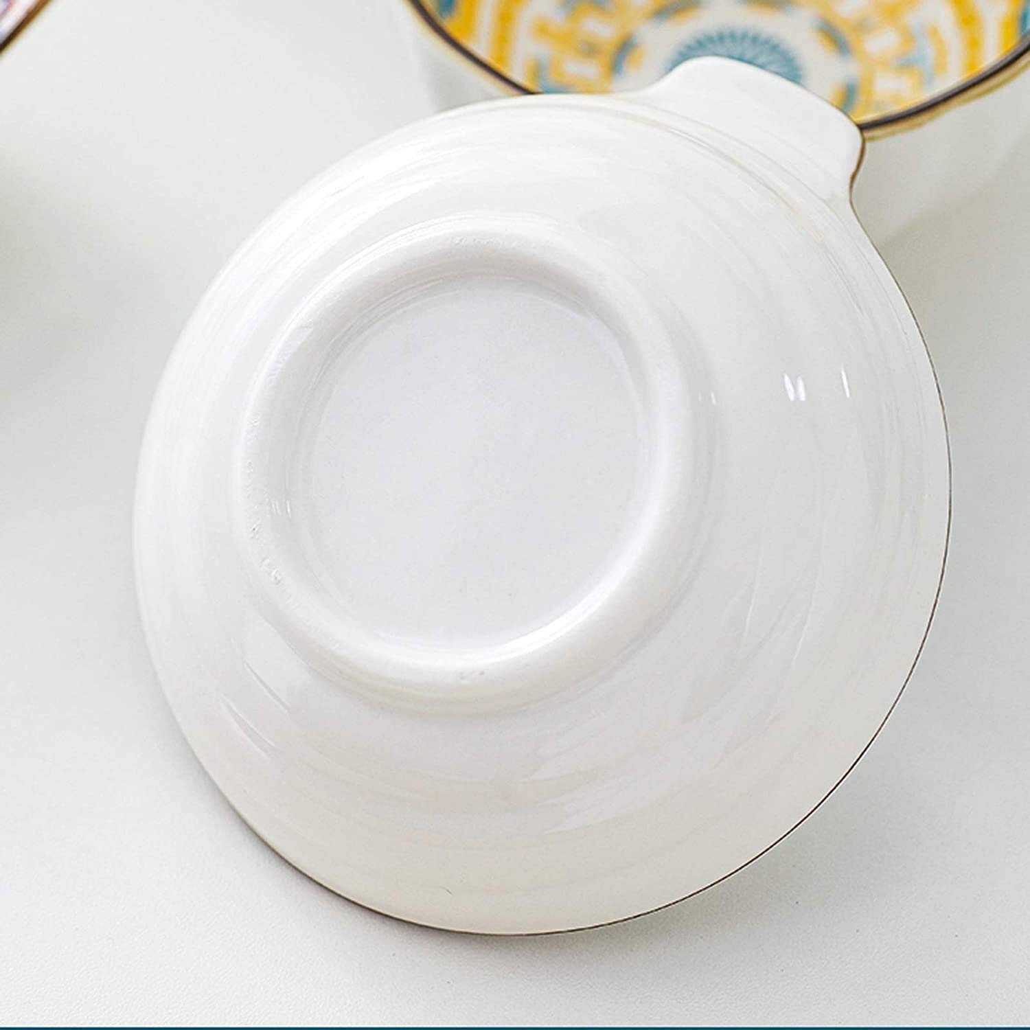 Confezione da 4 Bellissimi Piatti Multiuso in Ceramica per Salse/Ciotole per Salse, Mini Piatti durevoli, Piatti per condimenti per Salsa di