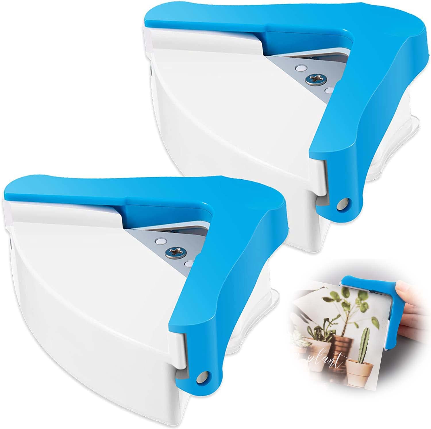 ELECDON Paper Corner Rounder, Corner Punches for Paper Crafts, Corner Cutter, Envelope Punch Board, Hole Puncher, Laminate, DIY Projects, Photo Cutter, Card Making and Scrapbooking, 5 mm, 2Pcs