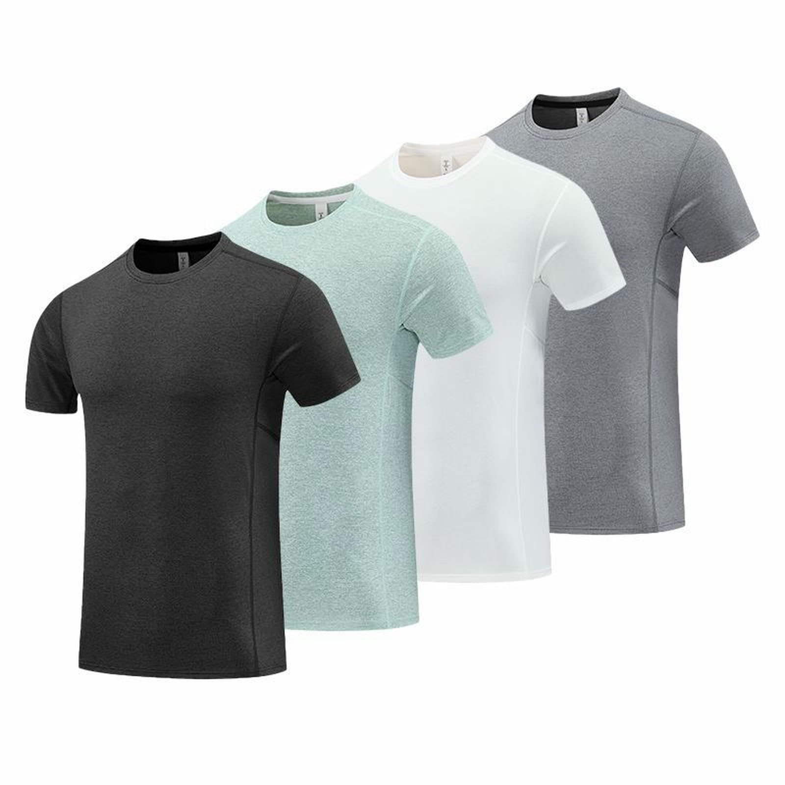 Męskie T-shirty Męska Szybkoschnąca Koszulka Fitness - Letnia Oddychająca Koszulka Z Okrągłym Dekoltem Z Krótkim Rękawem Do Biegania Sportów