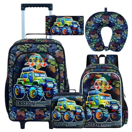 Best luggage brands kids Cool Car Design Boy's Luggage Set