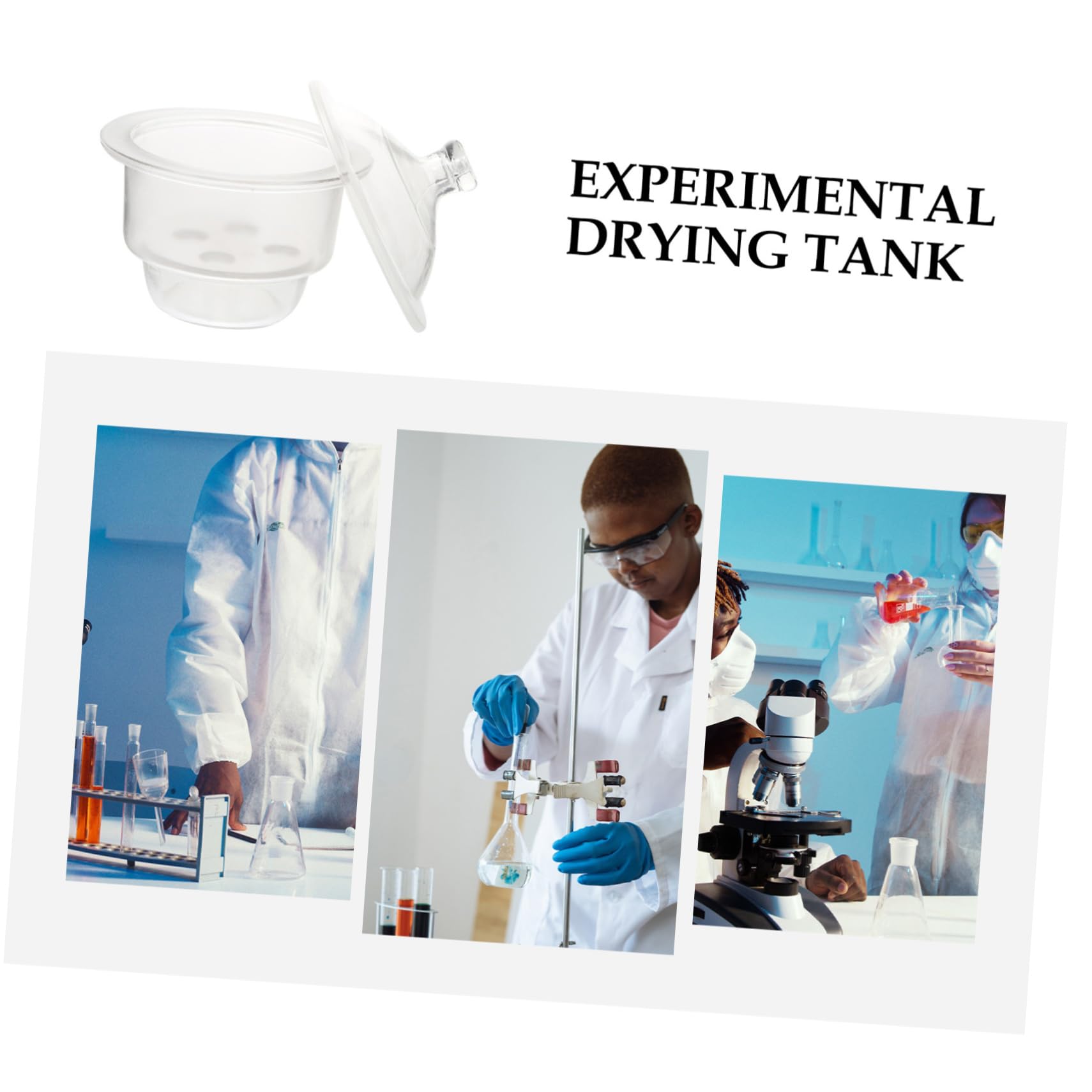 Desecador de Laboratorio de Vidrio 150mm para Secado | Alta Transparencia, Operación Cómoda, Fácil de Transportar, para Presentación y Experimento Científico