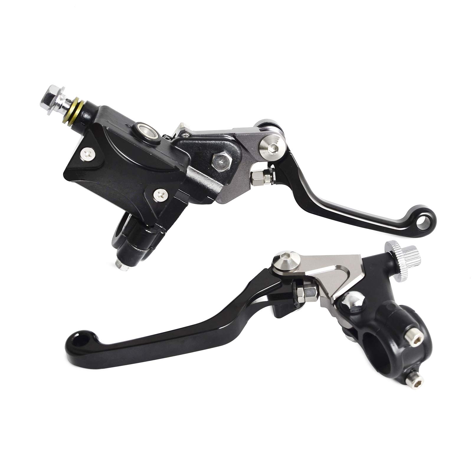 NiceCNC 7/8" Hydraulic Brake & Cable Clutch Lever Set (Gold) - Fits Suzuki RM/RMZ, Universal For Honda/Yamaha/Kawasaki