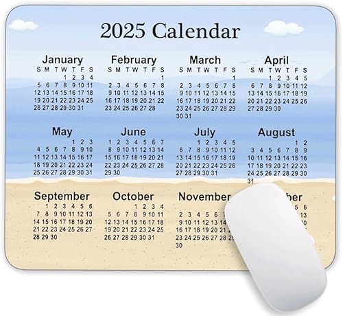 Miniatura 6 de Alfombrilla de mouse con calendario, calendario geométrico 2026, edición vertical, alfombrilla de mouse para juegos con diseño personalizado, base
