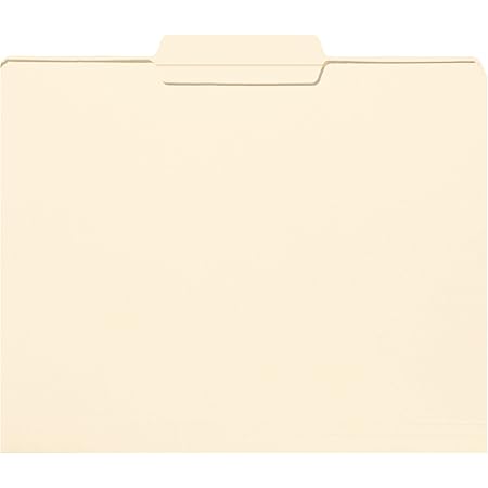 Fastener File Folders, 1/3 Cut, Manila, Letter