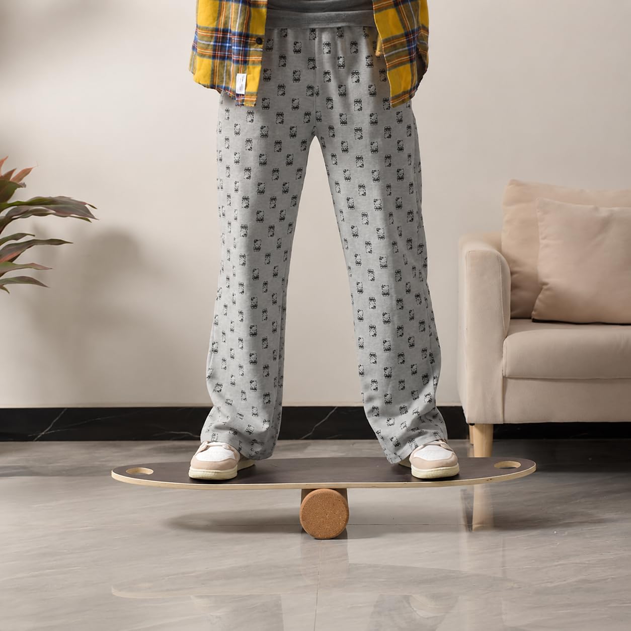Tavola di Equilibrio in Legno Composito, Per Appassionati di, Design Portatile con Rullo