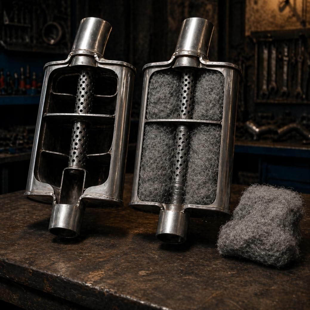Auspuffwolle Edelstahl 400g Grad 1 – Schalldämpfer Stopfwolle Hitzebeständig Rostfrei – PKW Motorrad – 2 × 2–2,5 m WOOLTEC