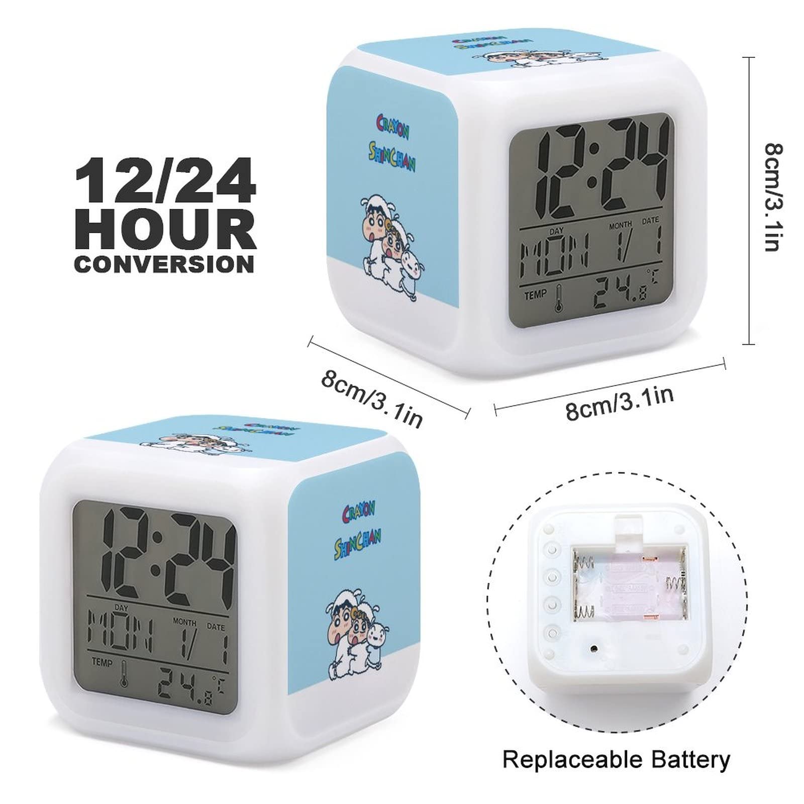 Amazon.co.jp: クレヨンしんちゃん 目覚まし時計 アナログ 大音量