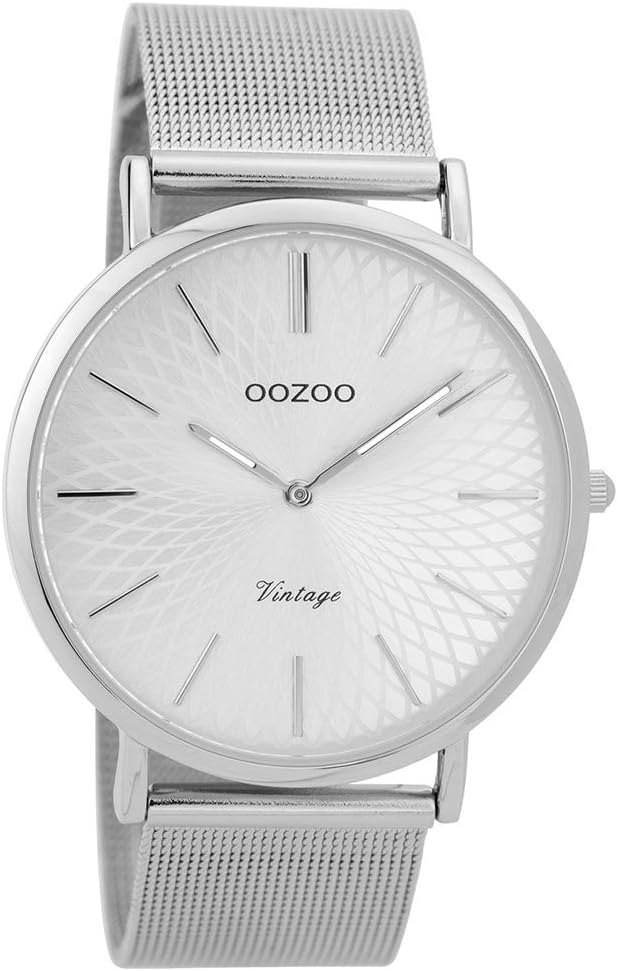 OozooVintage Women's Watch with Stainless Steel Milanese Metal Strap 40 mm with Mandala Dial