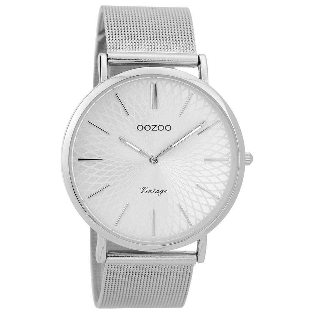 OozooVintage Women's Watch with Stainless Steel Milanese Metal Strap 40 mm with Mandala Dial