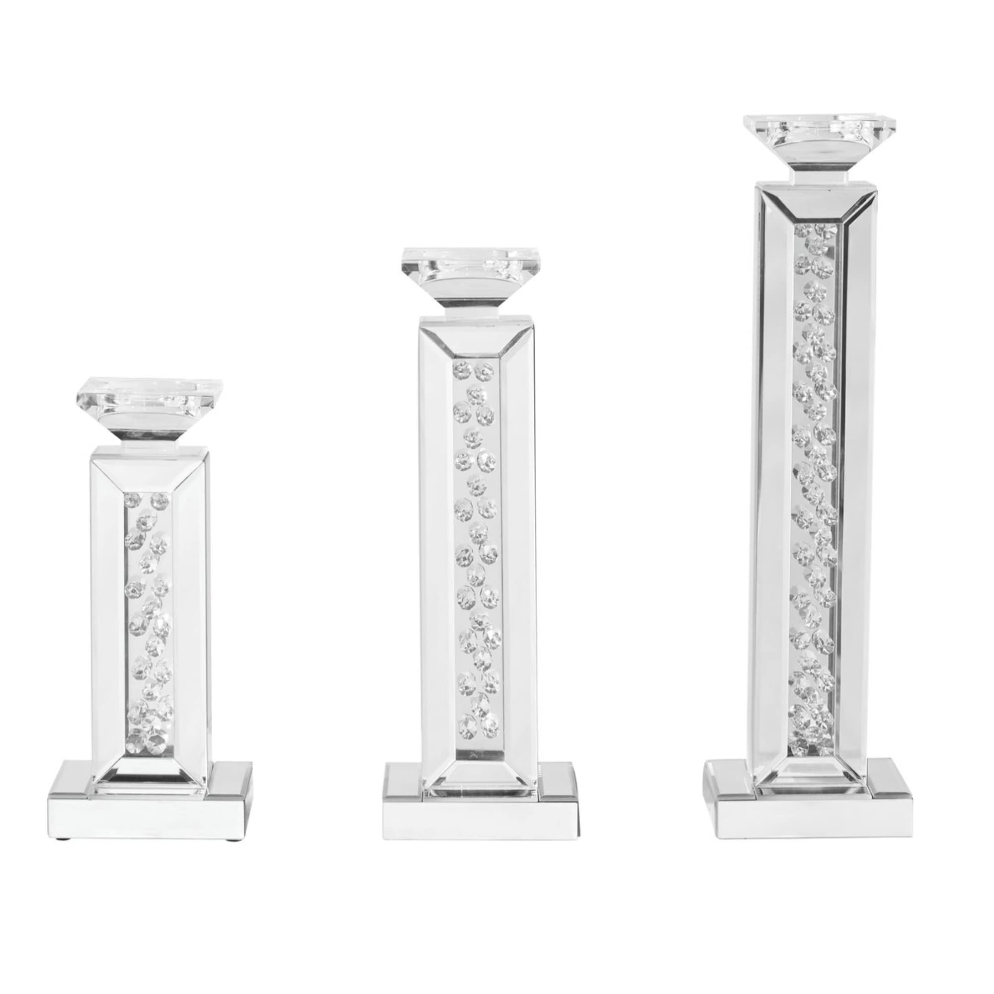 Elegant Lighting MR9114 Sparkle - 20" Square Wall Clock, Clear Finish