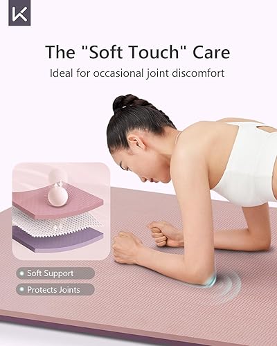 Miniatura 4 de KEEP 7mm Thick Yoga Mat - Eco-Friendly TPE Non Slip Exercise Mat for Women, 72"x24" Double-Color Workout Mat for Home Fitness, Pilates & Stretching