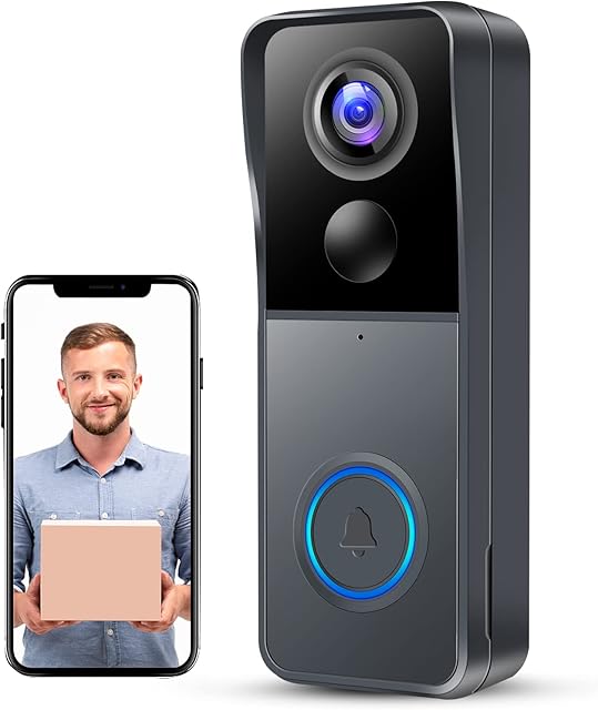 KAMEP Video Doorbell Wireless Camera Doorbells, 1080P HD Smart WiFi Security Camera Door Bell with PIR Motion Detection, 2-Way Audio, Night Vision, IP66 Waterproof, Support SD Card & Cloud Storage
