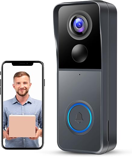 KAMEP Video Doorbell Wireless Camera Doorbells, 1080P HD Smart WiFi Security Camera Door Bell with PIR Motion Detection, ...