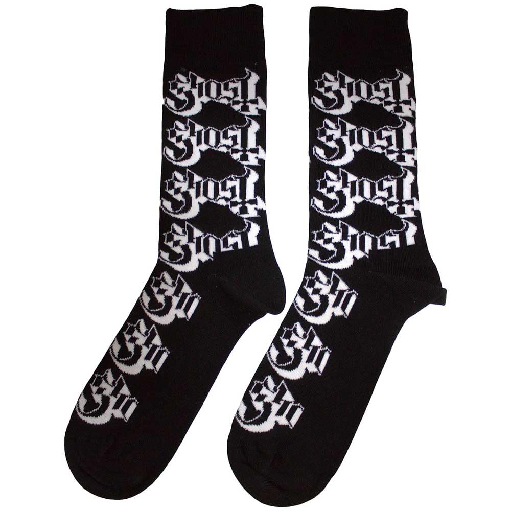 Ghost Unisex Black Band Logo Pattern Ankle Socks Ankle In
