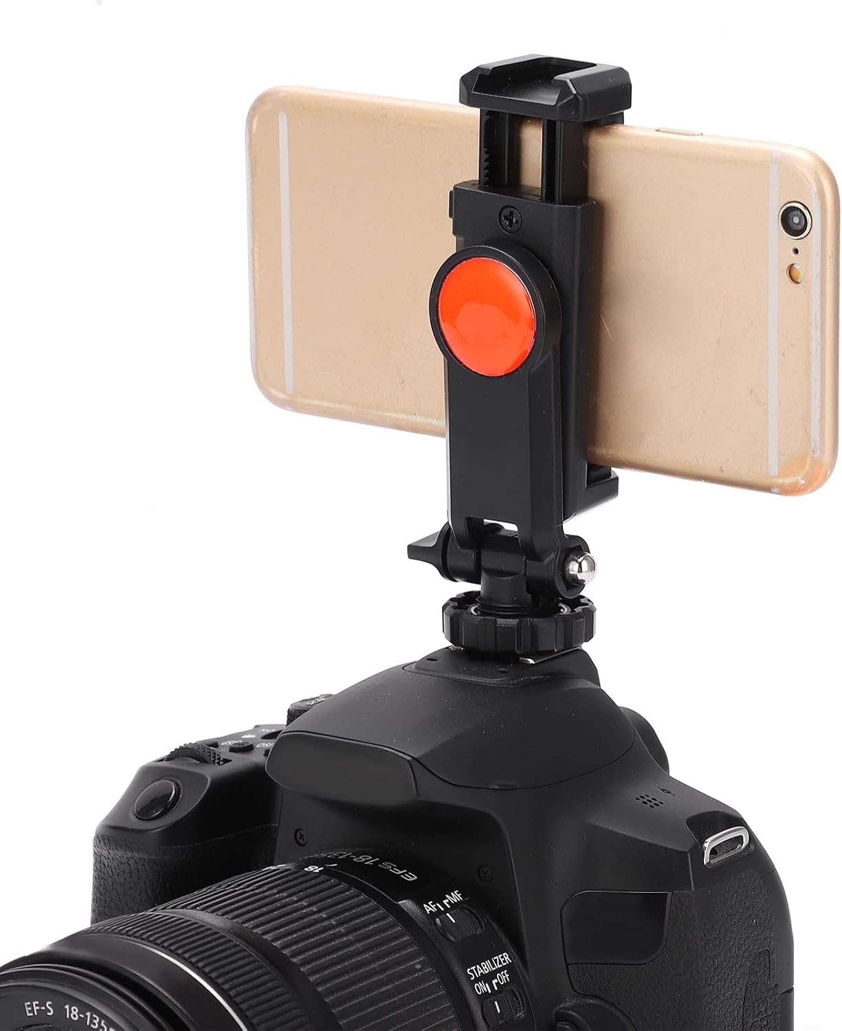 Universal Adjustable Phone Holder Tripod Mount Camera Hot Shoe Smartphone Clip 360 Degree Rotation Vertical Shooting Bracket