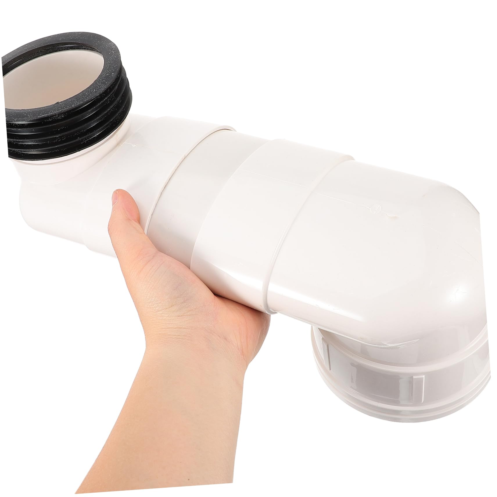 Angoily Dispositivo di Spostamento Wc Regolabile in Pvc Bianco Offset Massimo 10cm, Soluzione Versatile per Bagni Residenziali e Commerciali, Previene Problemi di Drenaggio