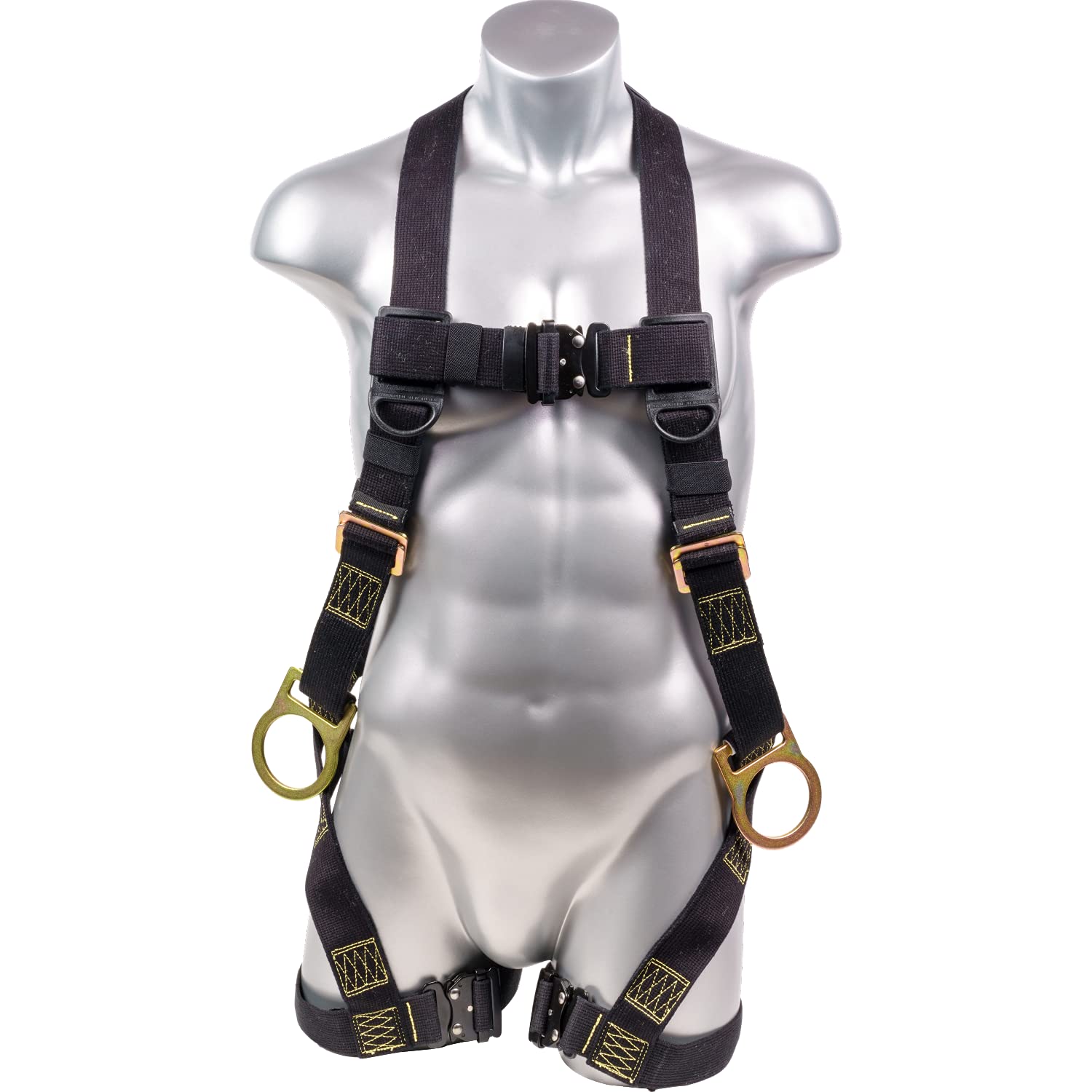 Deltaplus Men's Safety Fall Arrest Adjustable Work Positioning Belt with 2 Anchorage Points