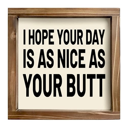 Kas Home Rustic Wood Funny Wall Decor - Funny Signs