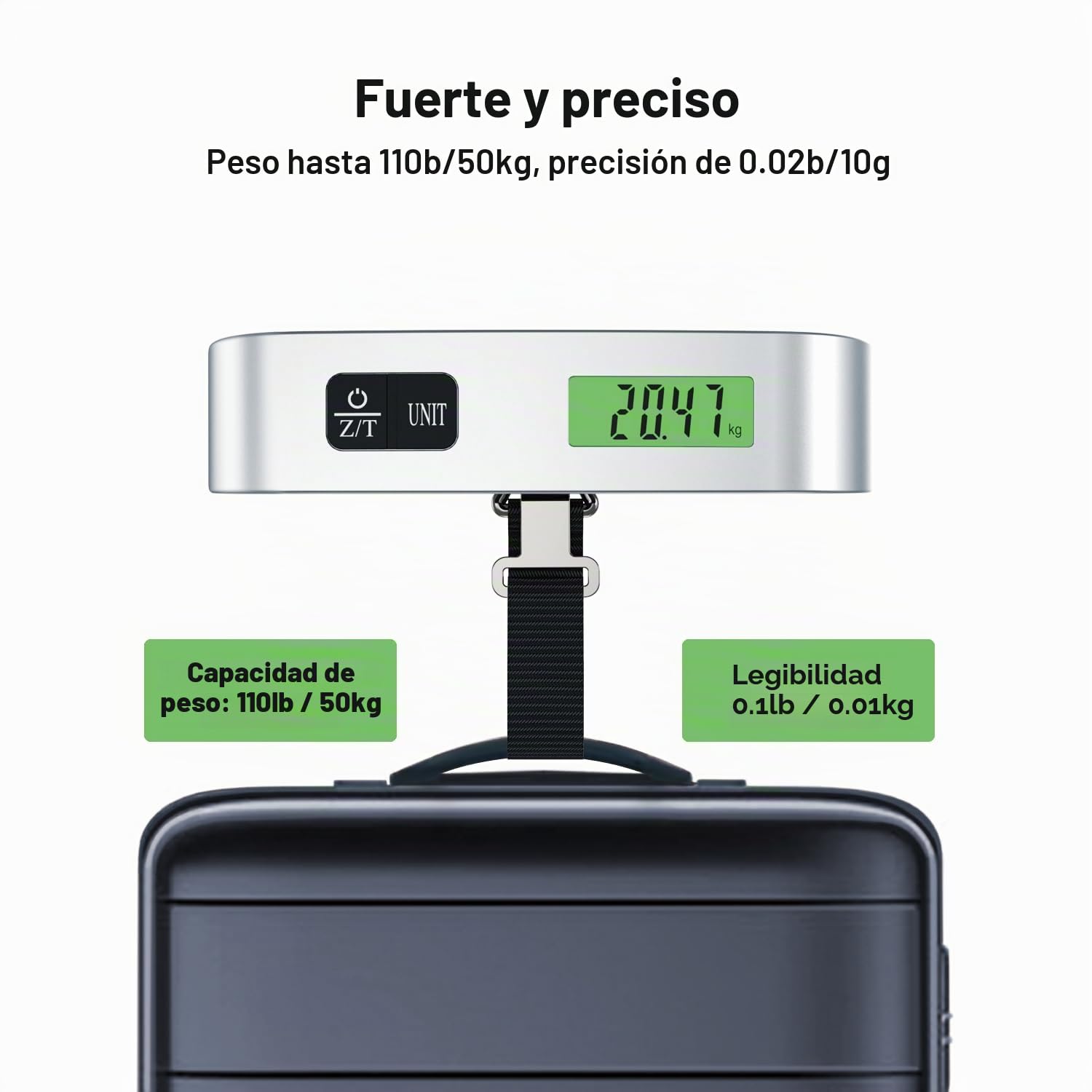 GRAM PRES balanza de equipaje, 2 unidades, artículos esenciales de viaje, portátil para colgar, balanza de peso de maleta