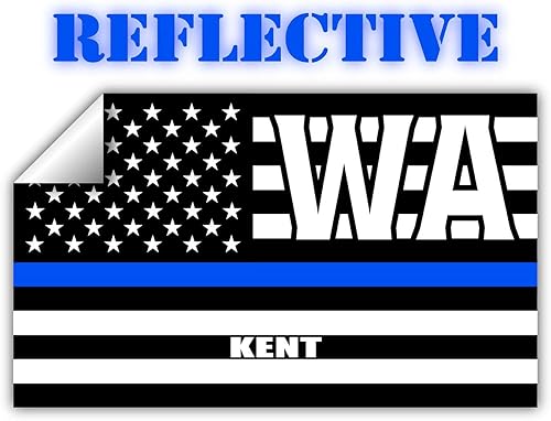 Kent WA Washington King County - Bandera de Estados Unidos sigilosa de línea azul del condado de Washington King, banderas de honrar a los oficiales