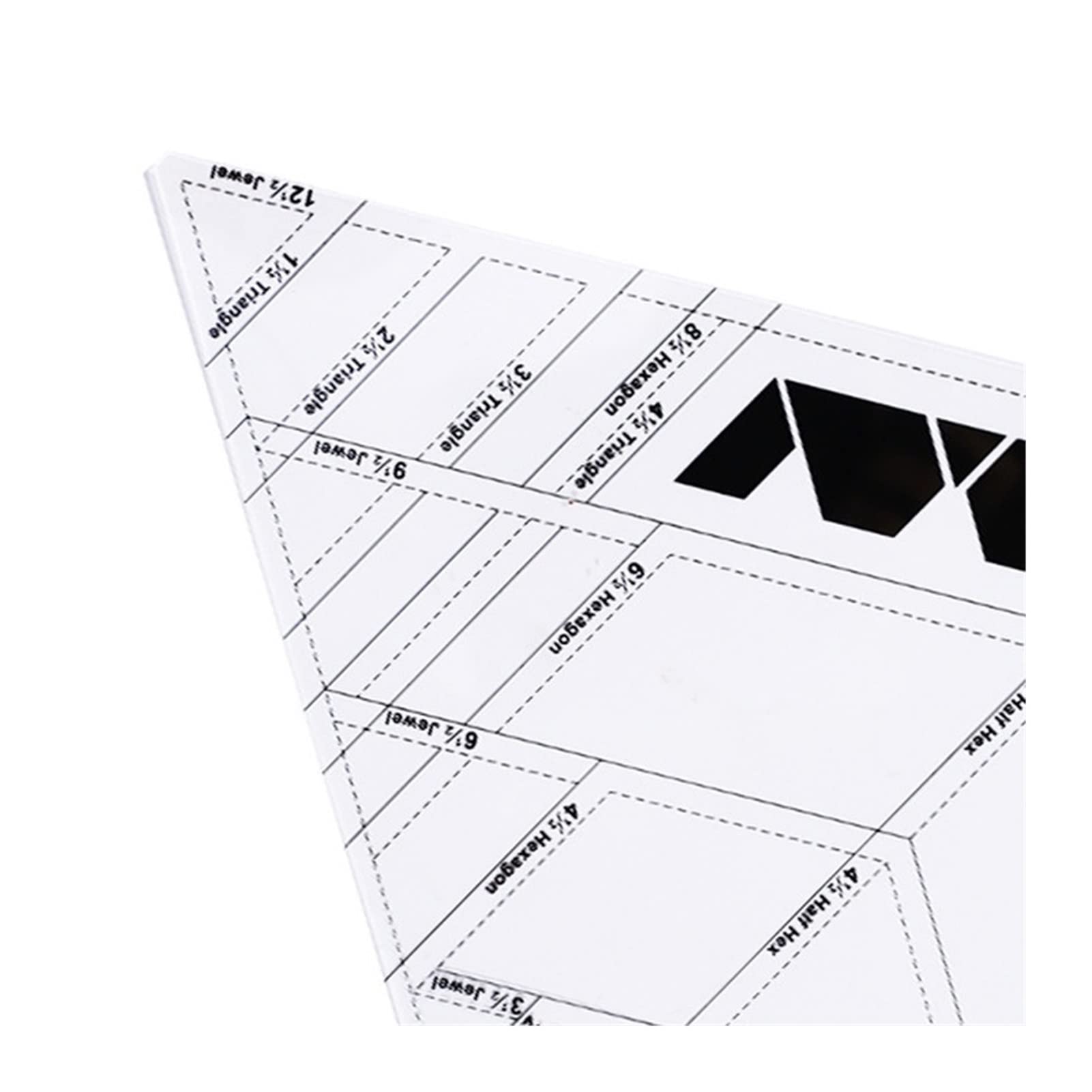 Regla Patchwork Rulers de acrílico Transparentes 45 Grados Diamantes Ruler Patchwork Bricolaje Herramienta de medición de Accesorios de Costura Regla Metalica