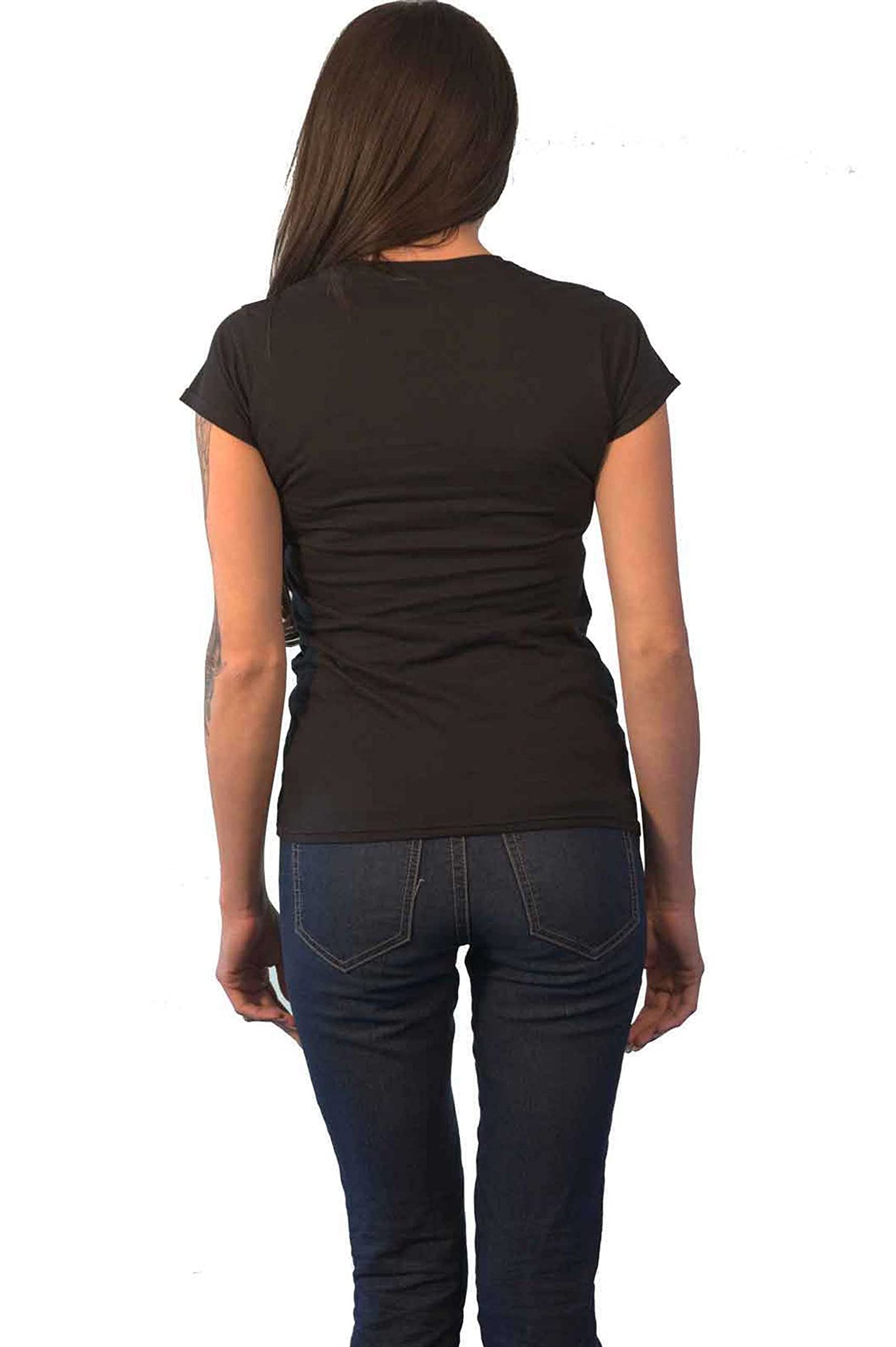 Foo Fighters Damen Ff Band Logo Official Womens Skinny Fit Black T-Shirt
